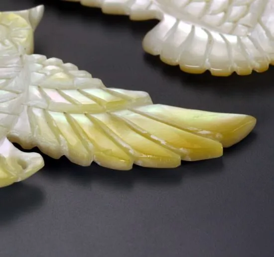 Elementals Organics Anal OWL Mother of Pearl Organic Jewelry 2mm 95mm Price Per 2