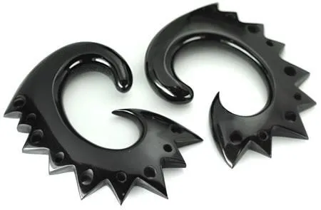 Elementals Organics Anal SONIC Black Horn Spiral Earrings Body Jewelry Price Per 2 Elementals Organics Anal SONIC Black Horn Spiral Earrings Body Jewelry Price Per 2