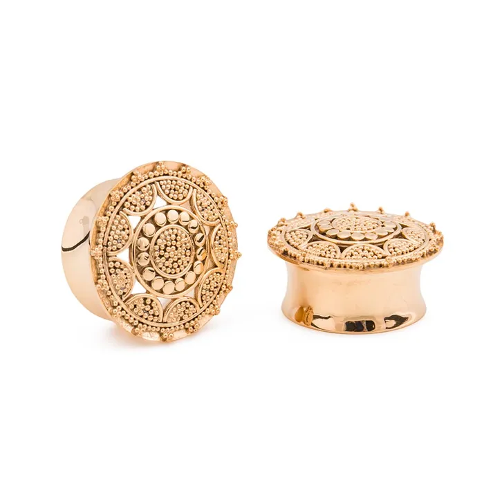 Elementals Organics Anal Tribal Sunshine Gold Plated Plug Price Per 1