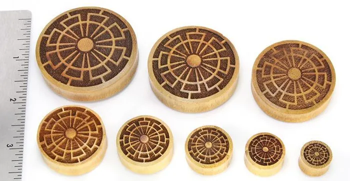 Elementals Organics CROP CIRCLE Design Jackfruit Wood Solid Plugs 12mm 50mm Price Per 1 Vibrators