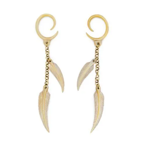 Elementals Organics Female Sex Toys Feathers in the Wind Mother of Pearl Large Gauge Dangle Earrings Price Per 2 Elementals Organics Female Sex Toys Feathers in the Wind Mother of Pearl Large Gauge Dangle Earrings Price Per 2