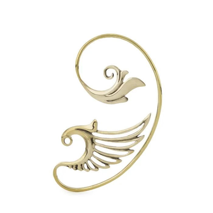 Elementals Organics Vibrators Polished Brass Seraphs Wing Ear Wrap Price Per 2