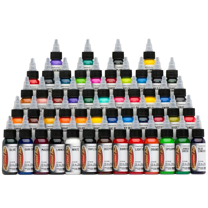 Eternal Full 50 Color Set 2oz Bottles Eternal Tattoo Ink Anal