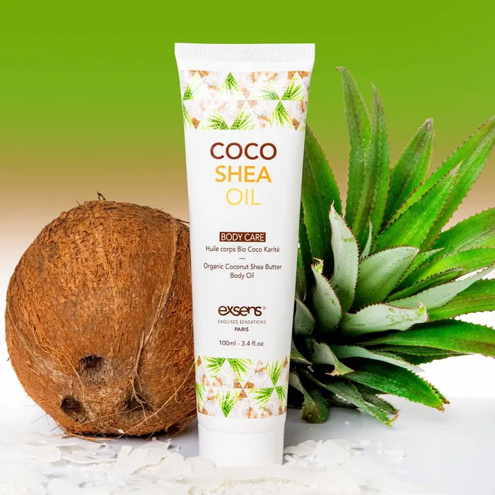 Exsens Female Sex Toys Coco Shea Organic Body Oil Intimate Moisturizer