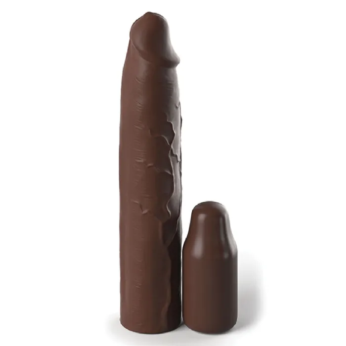 Fantasy 9 Inch Silicone Penis Extension with 3 inch Plug Chocolate Pipedream Products Male Sex Toys Fantasy 9 Inch Silicone Penis Extension with 3 inch Plug Chocolate Pipedream Products Male Sex Toys