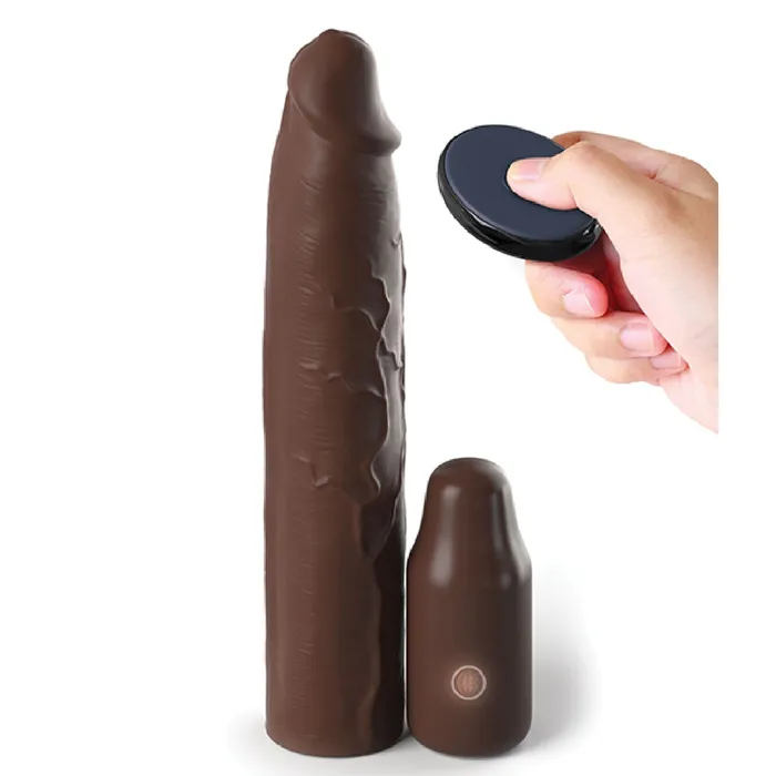 Fantasy 9 Inch Vibrating Silicone Penis Extension with Remote Control Chocolate Pipedream Products Male Sex Toys Fantasy 9 Inch Vibrating Silicone Penis Extension with Remote Control Chocolate Pipedream Products Male Sex Toys
