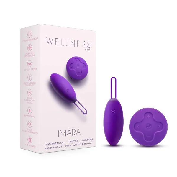 Female Sex Toys Blush Wellness Imara Wearable Vibrating Egg with Remote Purple