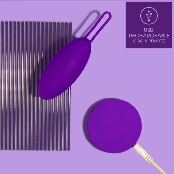Female Sex Toys Blush Wellness Imara Wearable Vibrating Egg with Remote Purple