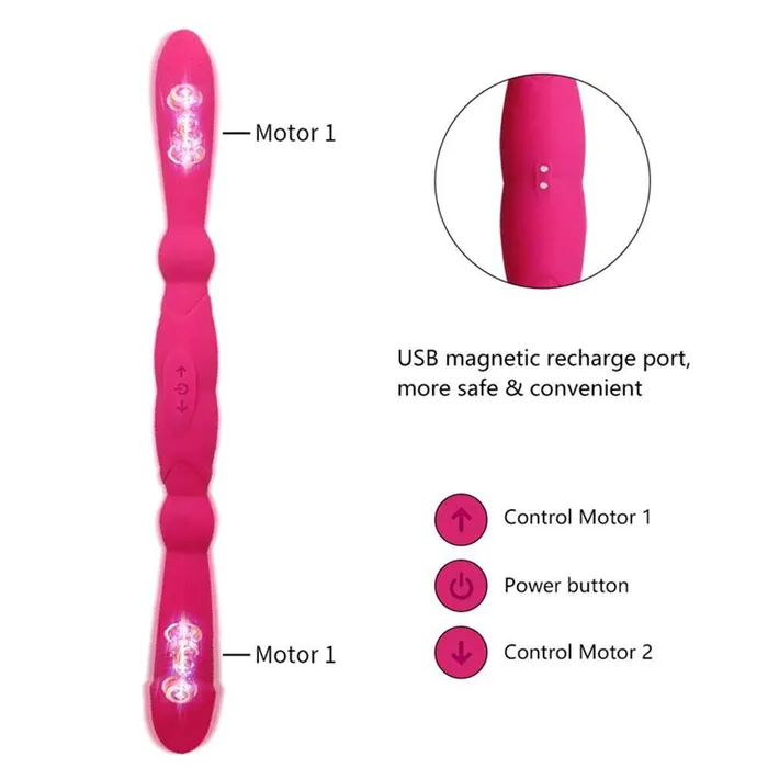 Female Sex Toys FUNMATES Double Ended Vibrator for Lesbian Deliver Your Greatest Pleasure