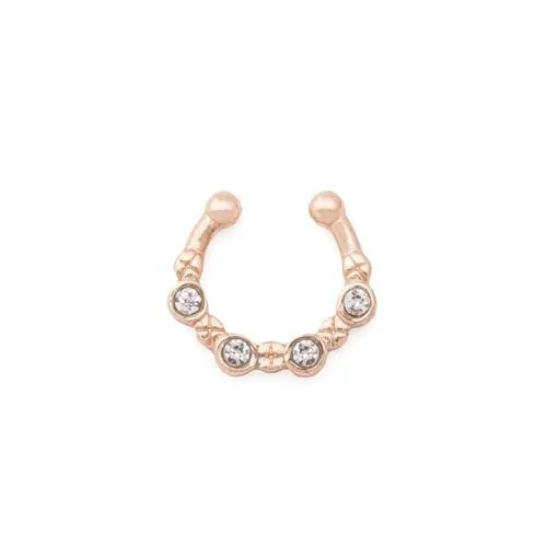 Female Sex Toys Gold Plated Brass ClipOn Septum Ring with Crystals Price Per 1 Painful Pleasures Female Sex Toys Gold Plated Brass ClipOn Septum Ring with Crystals Price Per 1 Painful Pleasures