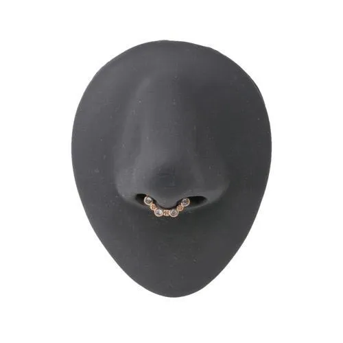 Female Sex Toys Gold Plated Brass ClipOn Septum Ring with Crystals Price Per 1 Painful Pleasures