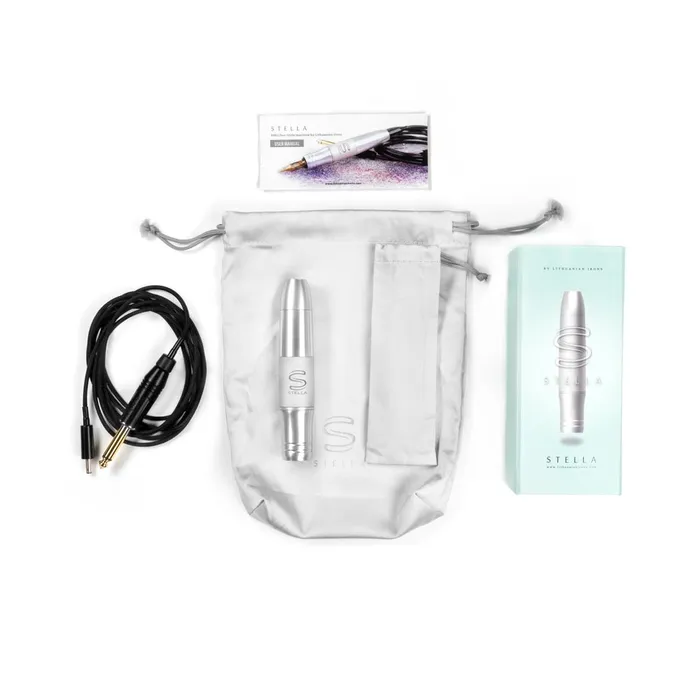 Female Sex Toys Lithuanian Irons Lithuanian Irons Stella PMU Pen Tattoo Machine Silver