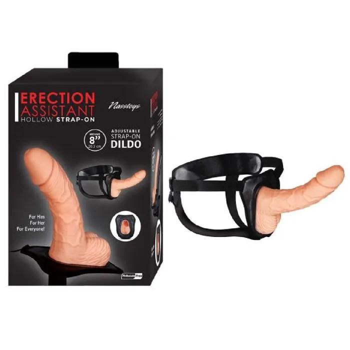 Female Sex Toys Nasstoys Erection Assistant 8 Inch Hollow Dildo Strapon Harness Vanilla