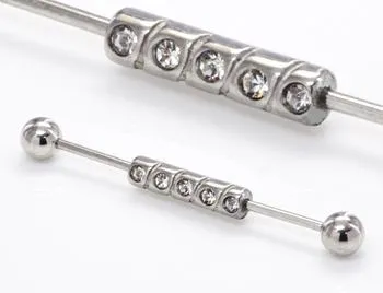 Female Sex Toys Painful Pleasures 16g 1 38 InLine Jewel Industrial Barbell