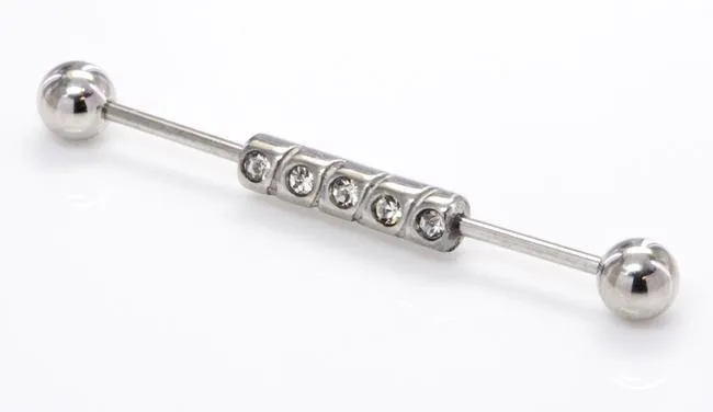 Female Sex Toys Painful Pleasures 16g 1 38 InLine Jewel Industrial Barbell