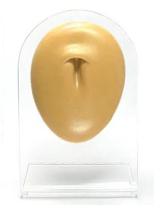Female Sex Toys Painful Pleasures Silicone Belly Button Display Tan Body Bit Version 1
