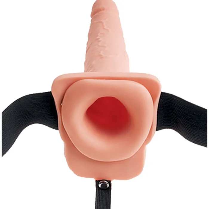 Female Sex Toys Pipedream Products Fetish Fantasy Hollow Squirting Dildo 9 Inch wBalls Strapon Harness Vanilla