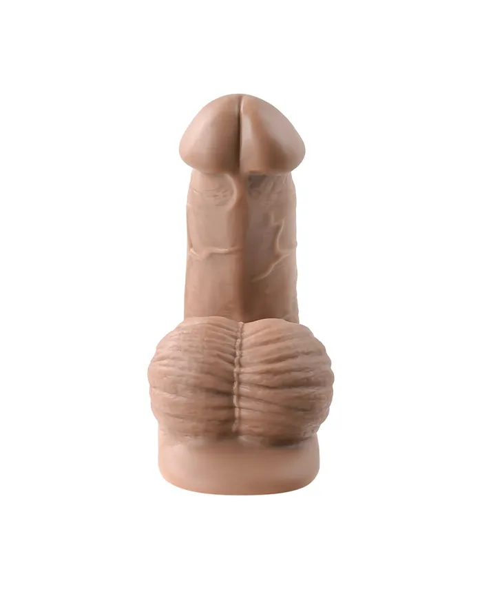 Gender X 4 Inch Ultra Realistic Silicone Packer with Wide Base Caramel Evolved Novelties Anal