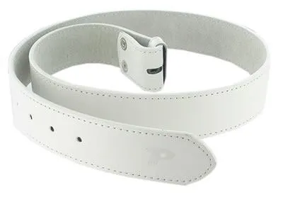 Genuine Leather Buckle Belt White Painful Pleasures Restraints