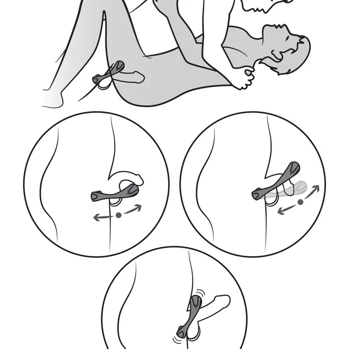 Hot Octopuss Hot Octopuss Atom Plus Dual Motor Vibrating Black Cock Ring Couples