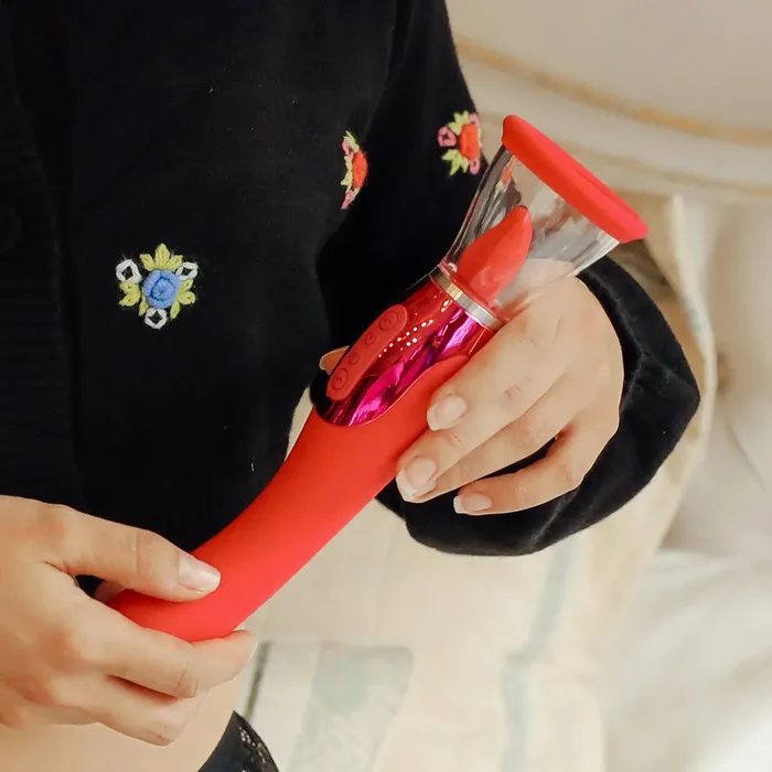 Jimmyjane Apex Double Ended Licking Sucking GSpot Vibrator Pink Pipedream Products Vibrators