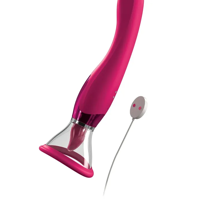 Jimmyjane Apex Double Ended Licking Sucking GSpot Vibrator Pink Pipedream Products Vibrators