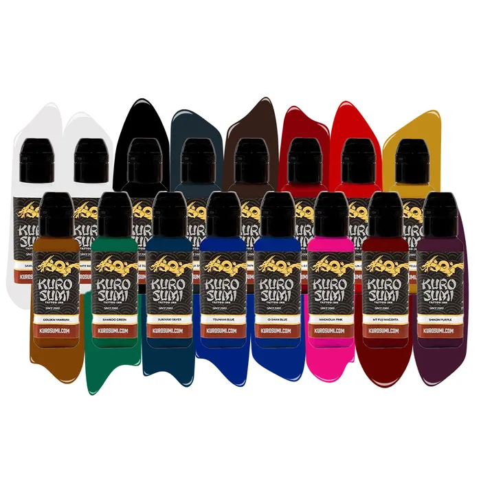 Kuro Sumi Male Sex Toys 16 Color Primary Set 1 Kuro Sumi Tattoo Ink Pick Size Kuro Sumi Male Sex Toys 16 Color Primary Set 1 Kuro Sumi Tattoo Ink Pick Size