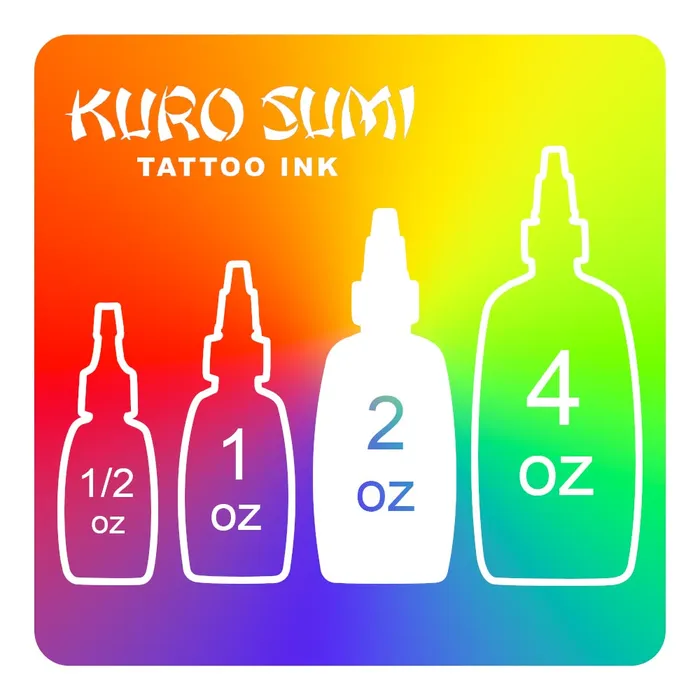 Kuro Sumi Vibrators Kuro Sumi Tattoo Ink 2oz Bottle Pick Color