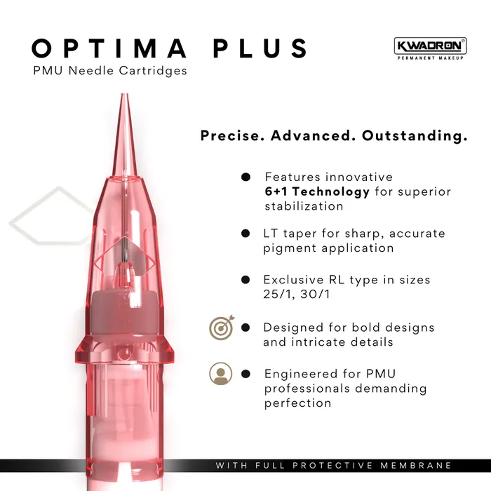 Kwadron Optima Plus PMU Cartridge Tattoo Needles Box of 20 Kwadron Anal