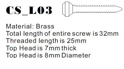 Long Brass Contact Screw M4 Metric Version 3 Precision Vibrators