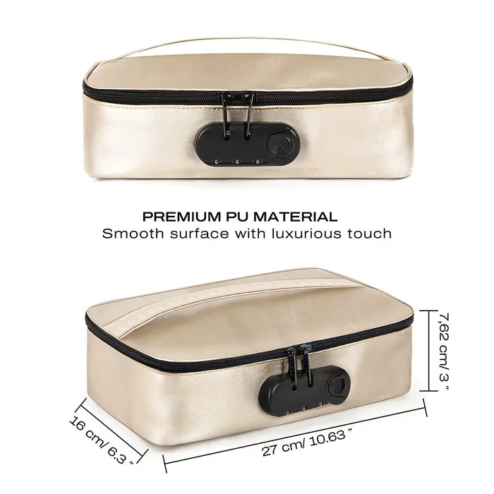 Lovely Planet Dorcel Lockable Discreet Gold Storage Box Vibrators