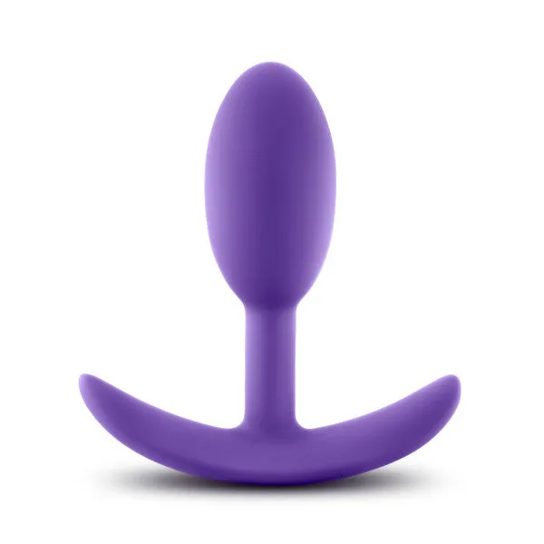 Luxe Small Wearable Silicone Vibra Slim Plug Purple Blush Anal