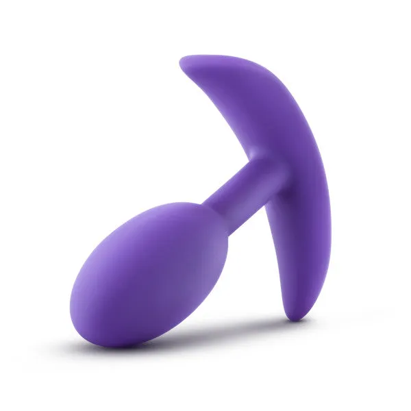 Luxe Small Wearable Silicone Vibra Slim Plug Purple Blush Anal