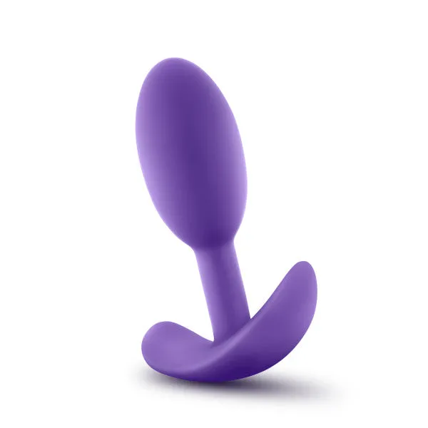 Luxe Small Wearable Silicone Vibra Slim Plug Purple Blush Anal
