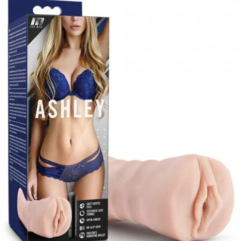 M For Men Ashley Vibrating Pocket Pussy Blush Female Sex Toys