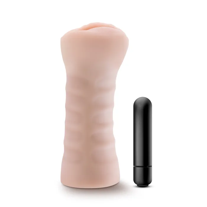 M For Men Ashley Vibrating Pocket Pussy Blush Female Sex Toys