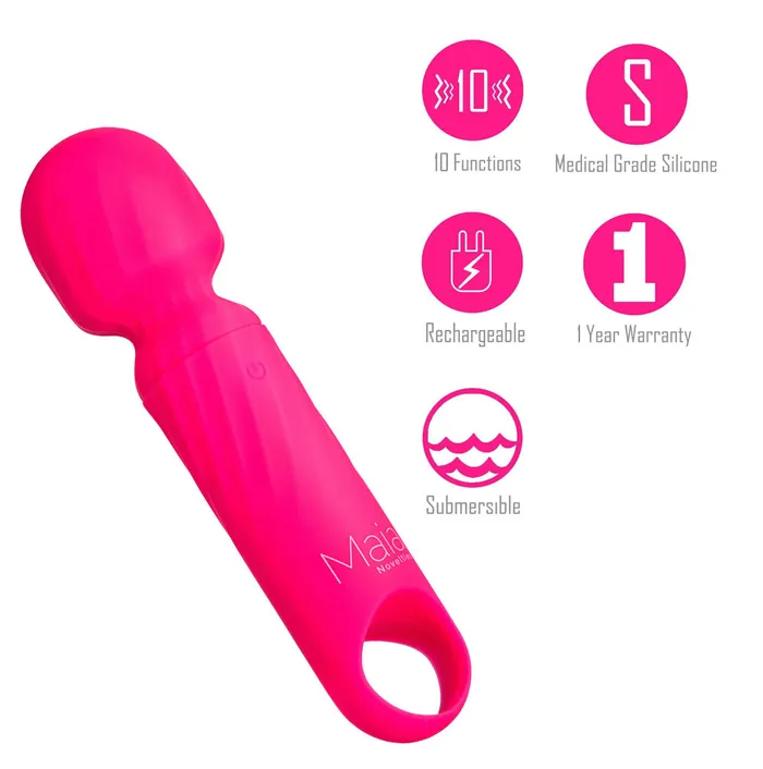 Maia Toys VIBELITE Dolly Rechargeable Vibrator Mini Wand Massager PINK Maia Toys Vibrators