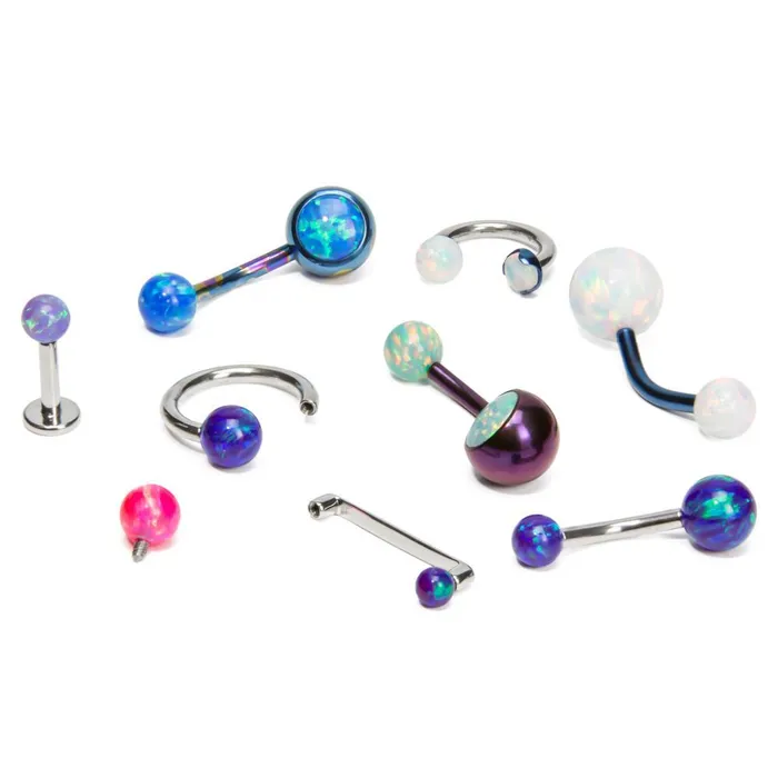 Male Sex Toys 14g 12g Internally Threaded 8mm Opal Replacement Ball Price Per 1 Painful Pleasures