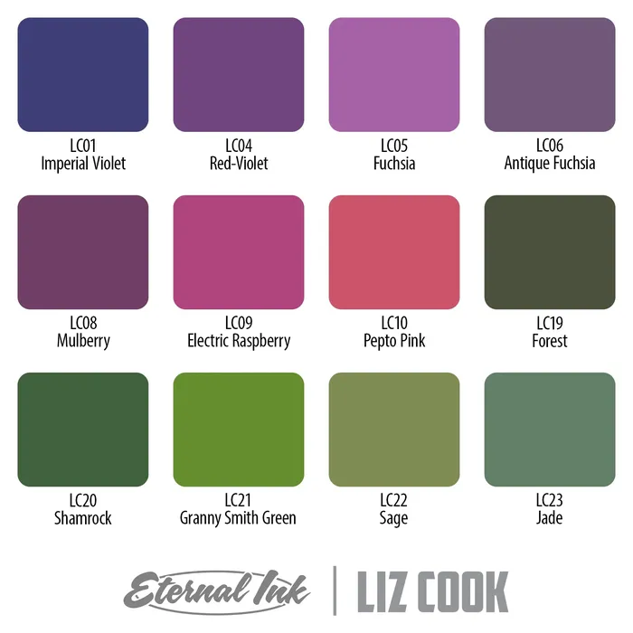 Male Sex Toys Eternal Liz Cook Signature Series Set of 12 1oz Bottles Eternal Tattoo Ink