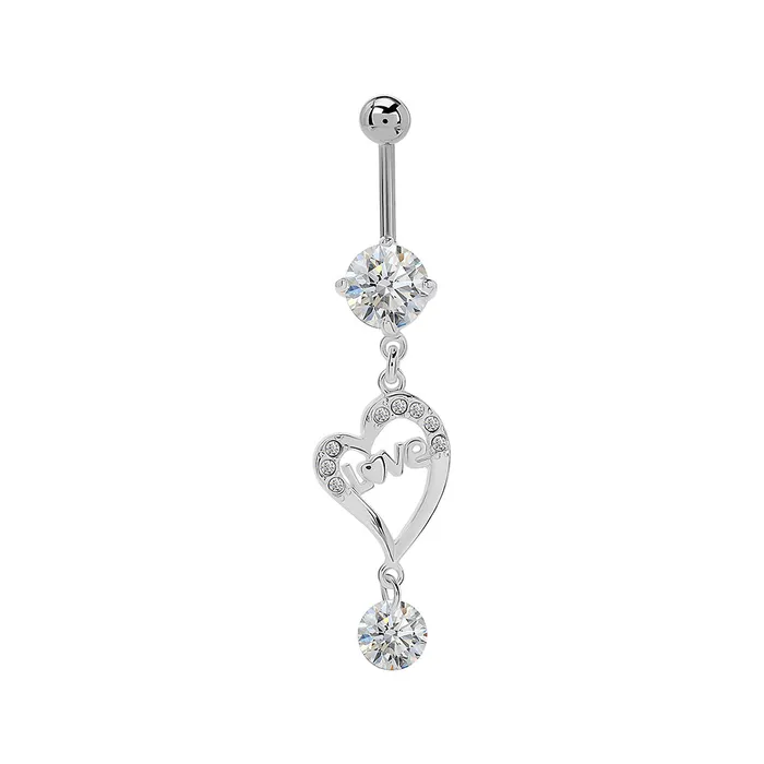 Male Sex Toys Painful Pleasures 14g 38 Crystal Love Dangle Belly Button Ring Male Sex Toys Painful Pleasures 14g 38 Crystal Love Dangle Belly Button Ring