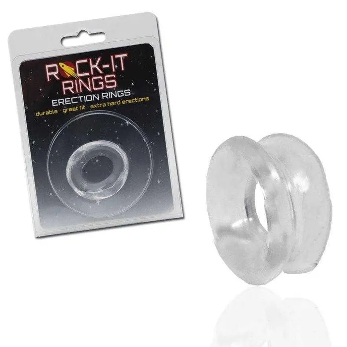 Male Sex Toys RockIt Rings LLC RockIt Rings Convex CRing Clear