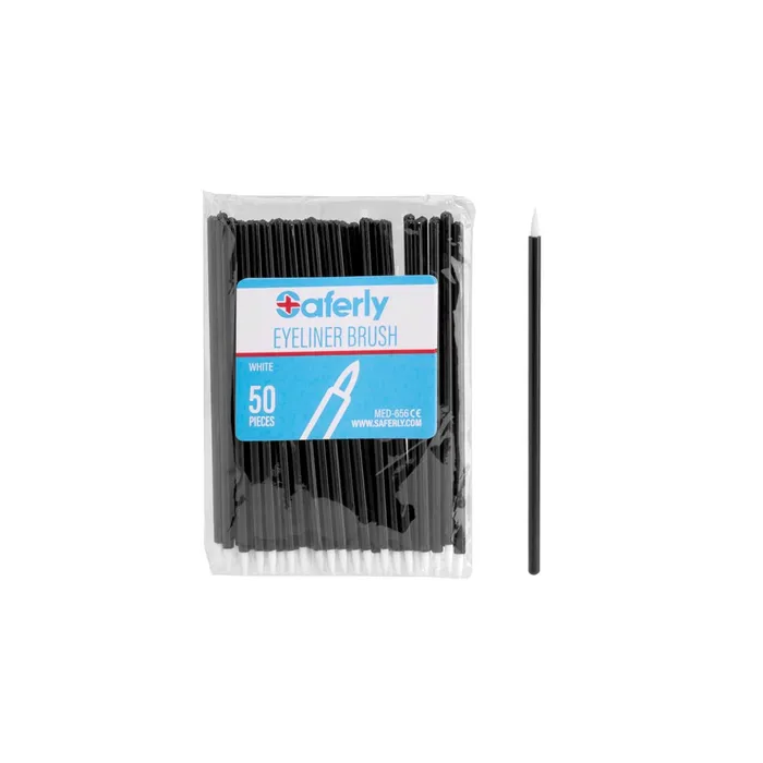 Male Sex Toys Saferly Disposable EyelinerDetail Brushes Pack of 50 Pick Brush Saferly