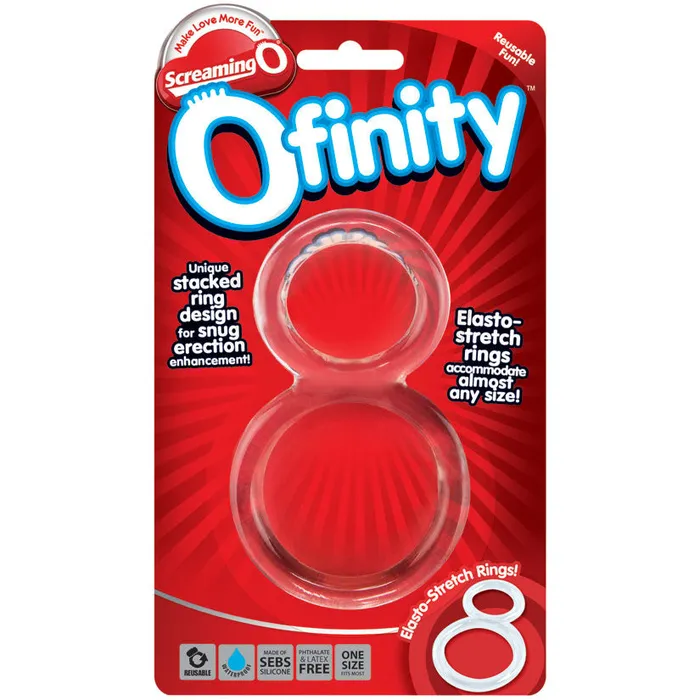 Male Sex Toys Screaming O Ofinity Silicone Double Penis Cock Ring Clear ScreamingO Male Sex Toys Screaming O Ofinity Silicone Double Penis Cock Ring Clear ScreamingO