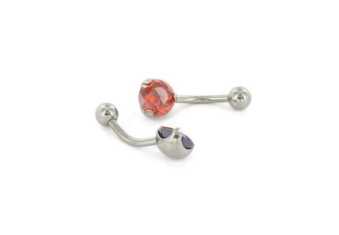 Male Sex Toys Tilum Tilum 14g 716 Internal Titanium Prong Set Jewel Belly Button Ring