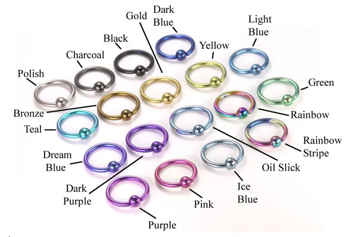 Male Sex Toys Tilum Tilum 18g Titanium Captive Bead Ring Price Per 1