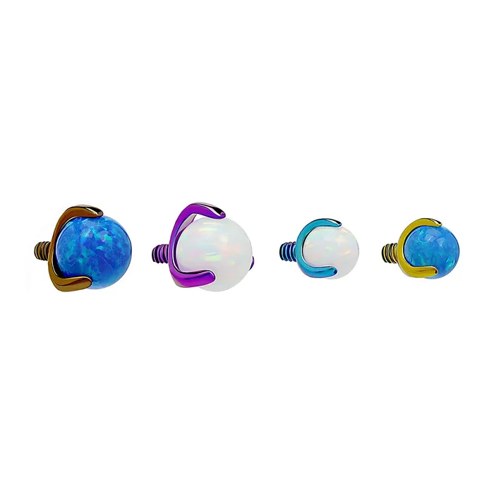 Male Sex Toys Tilum Titanium 14g12g Internal Pronged Opal Ball Price Per 1 Tilum