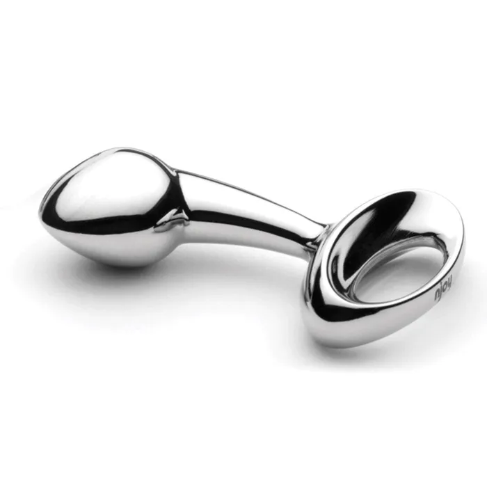 Njoy Njoy Pure Small Stainless Steel Butt Plug with Loop Handle Male Sex Toys