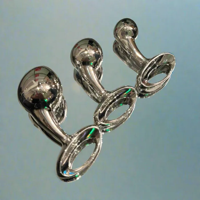 Njoy Njoy Pure Small Stainless Steel Butt Plug with Loop Handle Male Sex Toys