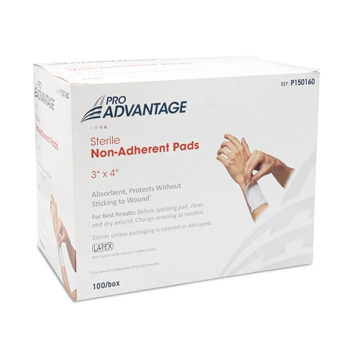 NonAdherent Sterile Pads 3 x 4 100 Box Pro Advantage Vibrators