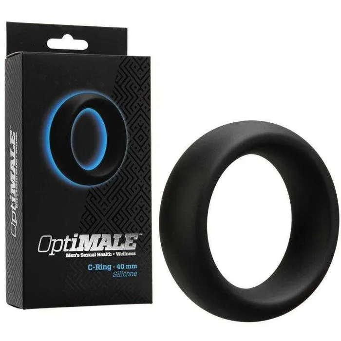 OptiMale Silicone CRing 40 mm Black Doc Johnson Enterprises Anal
